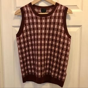 J.Crew Plaid 100% Cashmere Shell NWT